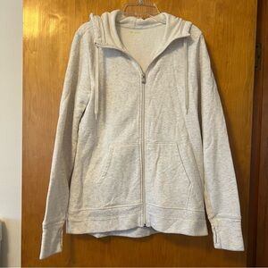 Tek Gear Off White Zip-Up Sweater Size S